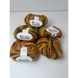 Gedifra GIGANTE Super Bulky Wool Yarn 2322 Yellow Orange Brown 50g/30m Lot 5 #2